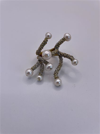 Anello Daniela De Marchi Donna Caos in Ottone AN008 PERLE - AN008 PERLE